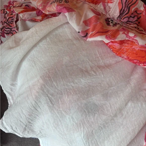 Banjanan Becca Sleeveless Tiered Organic Cotton Voile Dress M - Picture 9 of 10